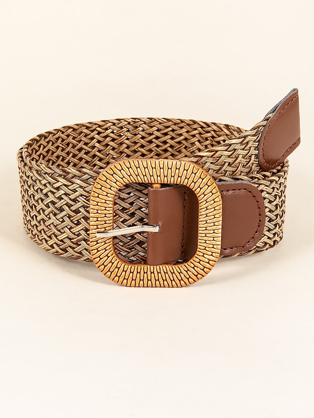 Womens Clothing Womens Accessories | Womens Wide Belt Date Office Khaki Belt Pure Color - DG14860