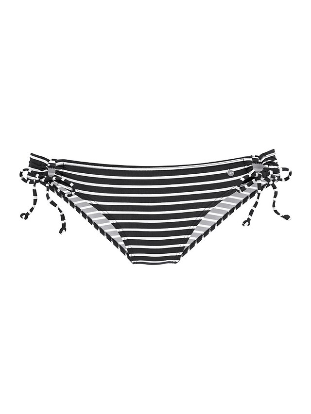 Womens Clothing Womens Swimwear | Womens Swimwear Bikini 2 Piece Normal Swimsuit Open Back Printing Striped Black V Wire Bathing