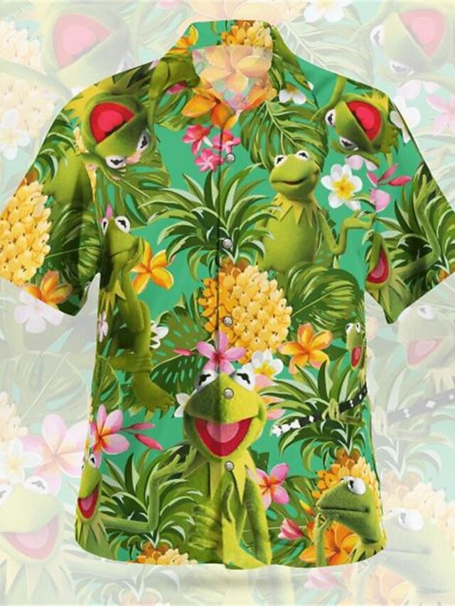 Herren Hemd Hawaiihemd Sommerhemd Grafik-Shirt Aloha-Shirt Blumen ...