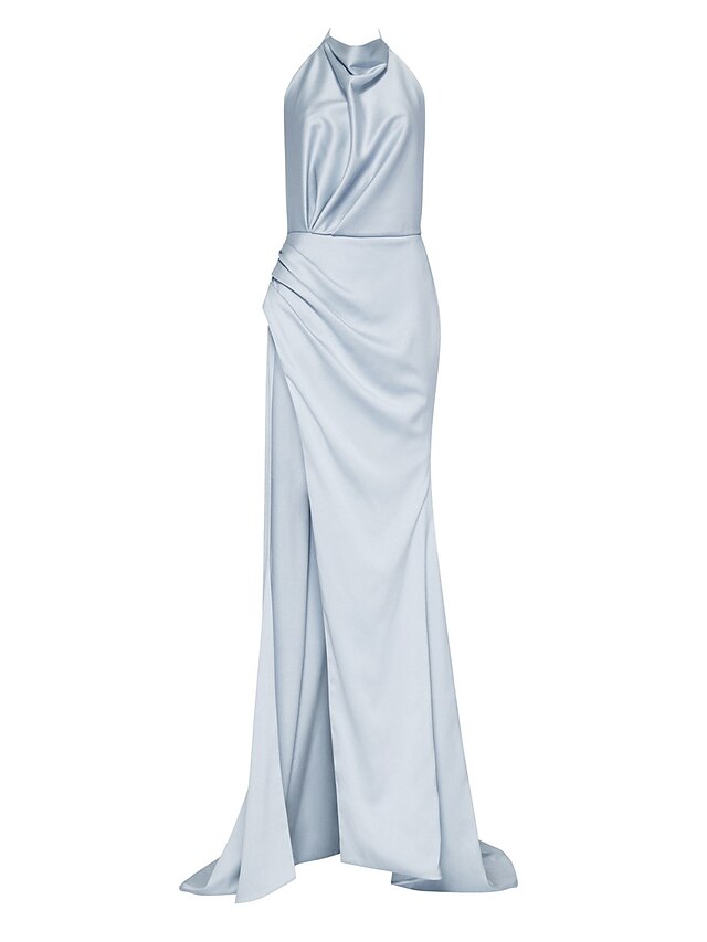 Sheath / Column Prom Dresses Elegant Dress Prom Court Train Sleeveless ...