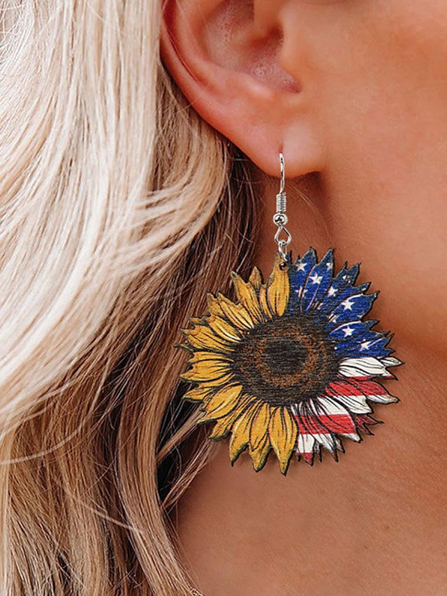 Womens Clothing Womens Accessories | Womens Earrings Textured Street Sunflower Earring - KV15276