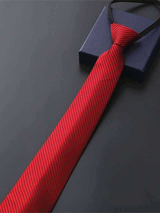  travail pour hommes / mariage / cravate de gentleman - style formel rayé / style moderne / cravate de fête classique cravates de travail d'affaires de haute qualité pour hommes cravate rouge cravate formelle de mode masculine