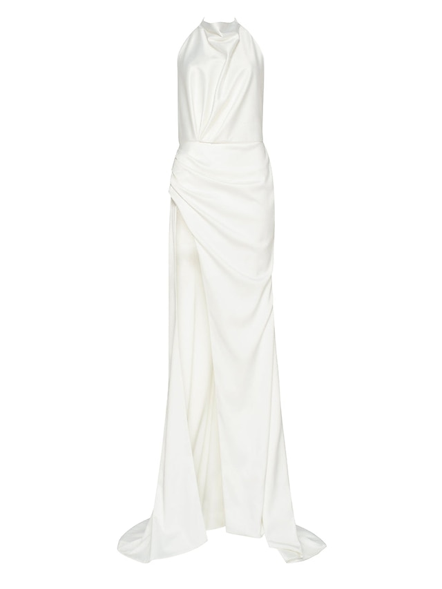 Sheath / Column Prom Dresses Elegant Dress Prom Court Train Sleeveless