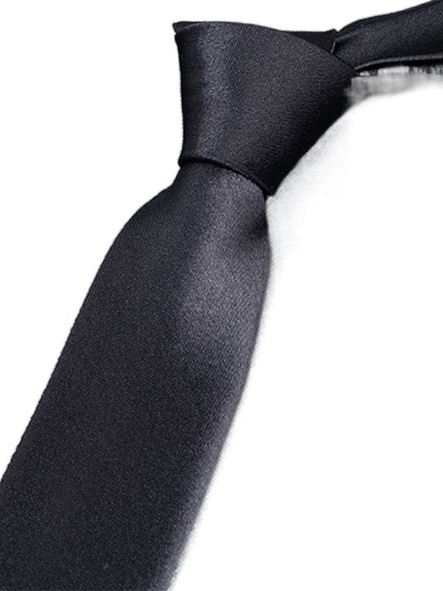  עניבה לעבודה / מסיבה לגברים - עניבות צוואר בצבע אחיד בצבע טהור לאירוע רשמי עסק 1 עניבות