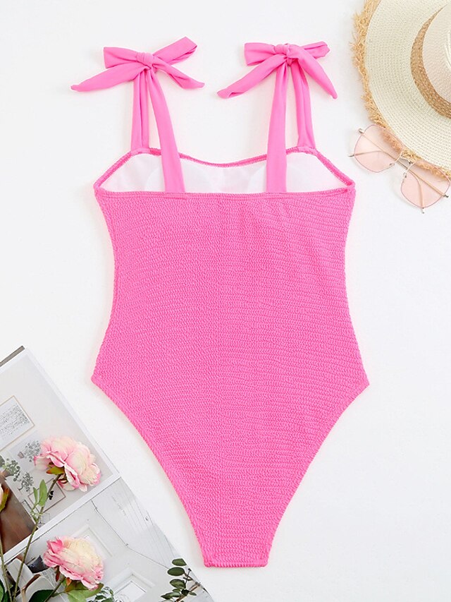 Womens Clothing Womens Swimwear | Womens Swimwear One Piece Monokini Bathing Suits Normal Swimsuit Open Back High Waisted Pure C