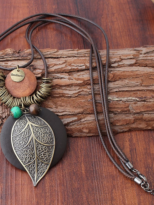  Women's necklace Vintage Outdoor Leaf Necklaces