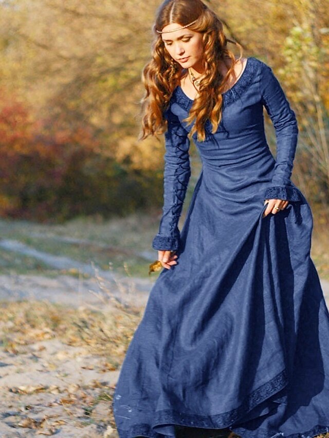 Retro Vintage Medieval Vintage Dress Dress Tunic Dress Long Length