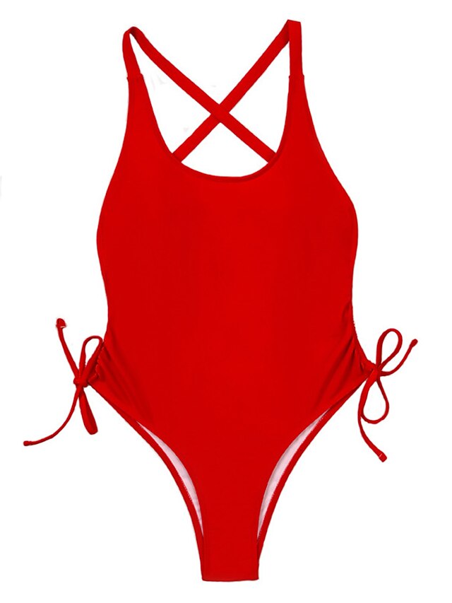 Womens Clothing Womens Swimwear | Womens Swimwear One Piece Monokini Bathing Suits Normal Swimsuit Open Back High Waisted Pure C