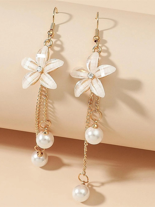  1 Paar Tropfen-Ohrringe For Damen Geburtstag Geschenk Abiball Aleación Tropfen Ein Blütenblatt