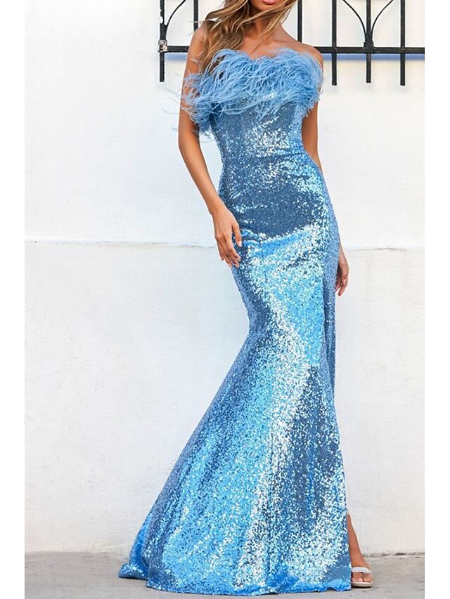 Mermaid / Trumpet Prom Dresses Sparkle & Shine Dress Prom Floor Length ...