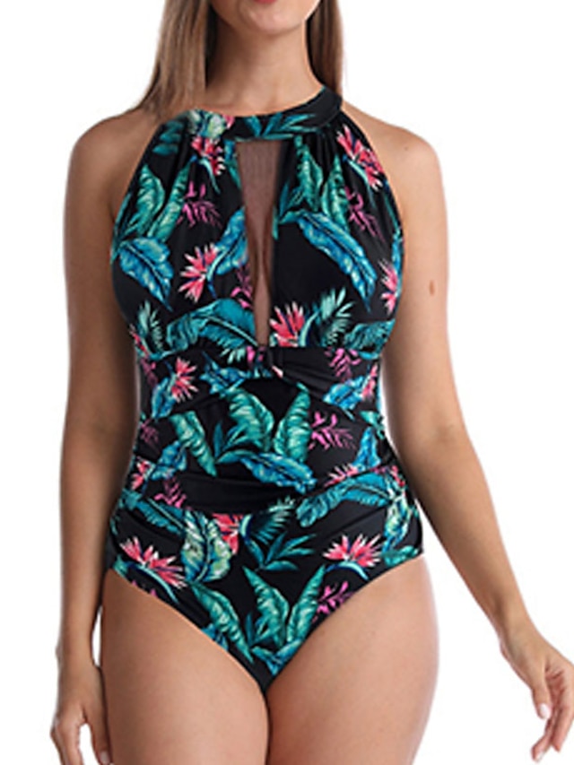 Womens Clothing Womens Swimwear | Womens Swimwear One Piece Monokini Bathing Suits Normal Swimsuit Water Sports Tummy Control Me