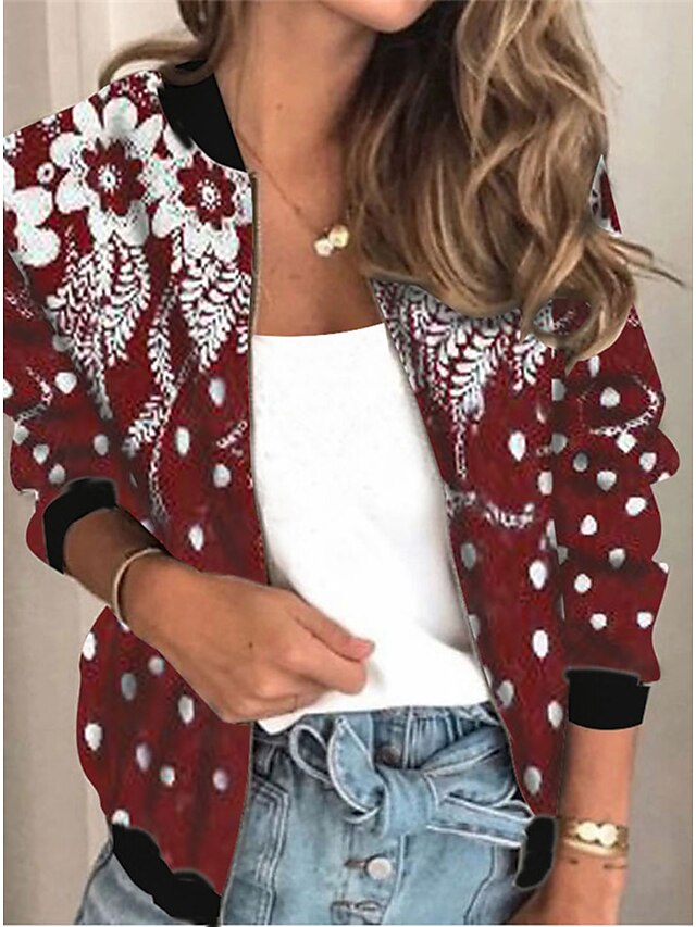 Womens Clothing Womens Outerwear | Womens Casual Jacket Daily Holiday Going out Spring Summer Regular Coat Regular Fit Breathabl