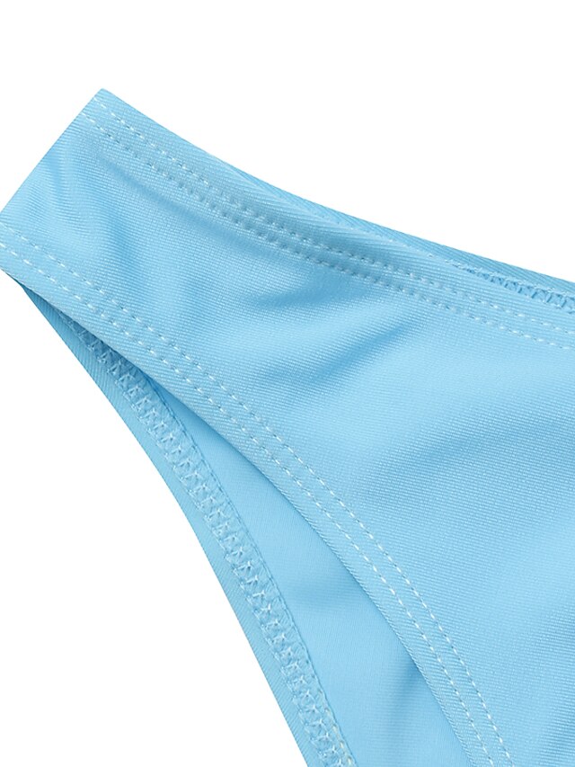 Women's Swimwear Tankini Swimsuit Backless 2 Piece Plain Pure Color ...