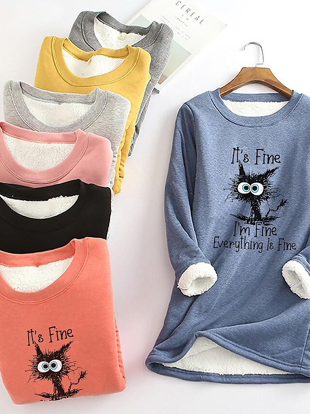Fineser Baby Sweatshirts for Women Casual Geometric Print Long Sleeve Blouse Loose Pullover T Shirt Color Block Tunic Tops 