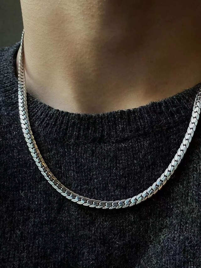  1pc Chain Necklace For Men's Street Gift Daily Titanium Steel Classic Lucky