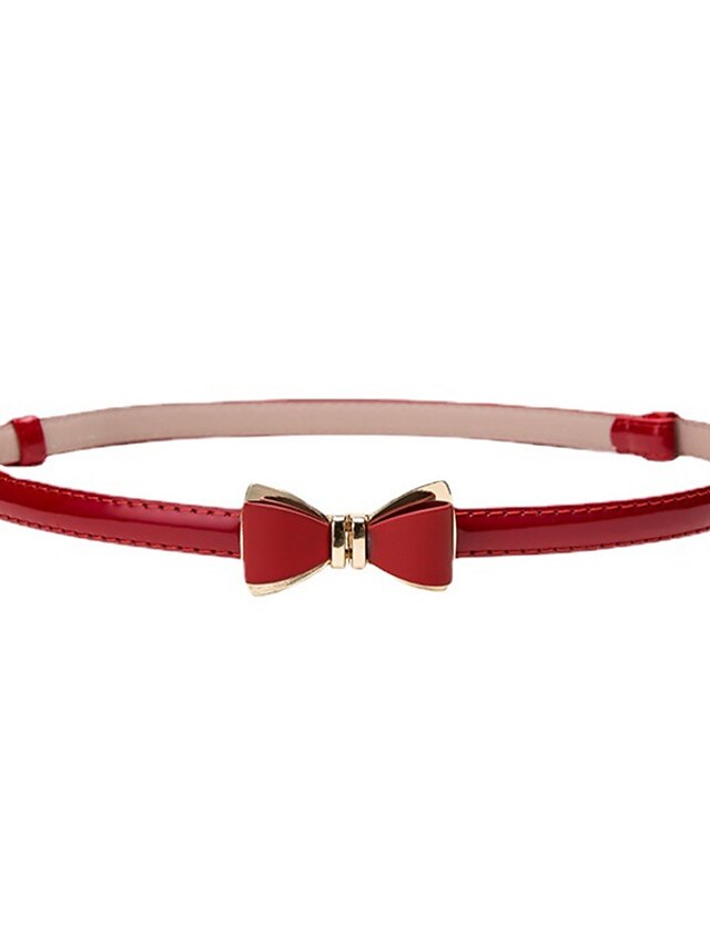 Womens Clothing Womens Accessories | Womens Waist Belt Daily Date Outdoor Red Belt Pure Color - CC21569