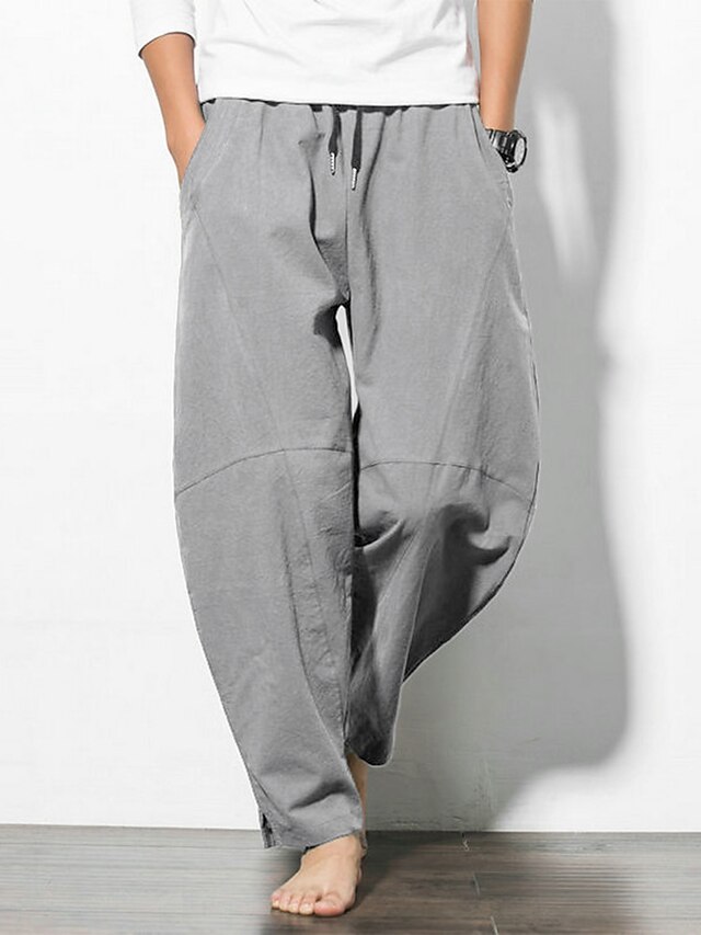 men's harem pants cropped trousers 