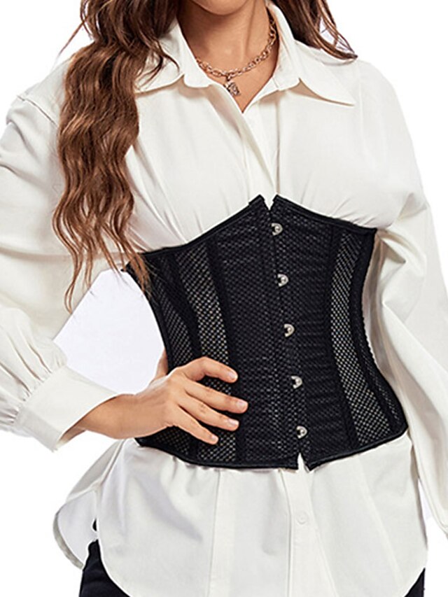 Womens Clothing Womens Sleep & Lounge | Corset Womens Corsets Breathable Comfortable Underbust Corset Retro Tummy Control Pure C