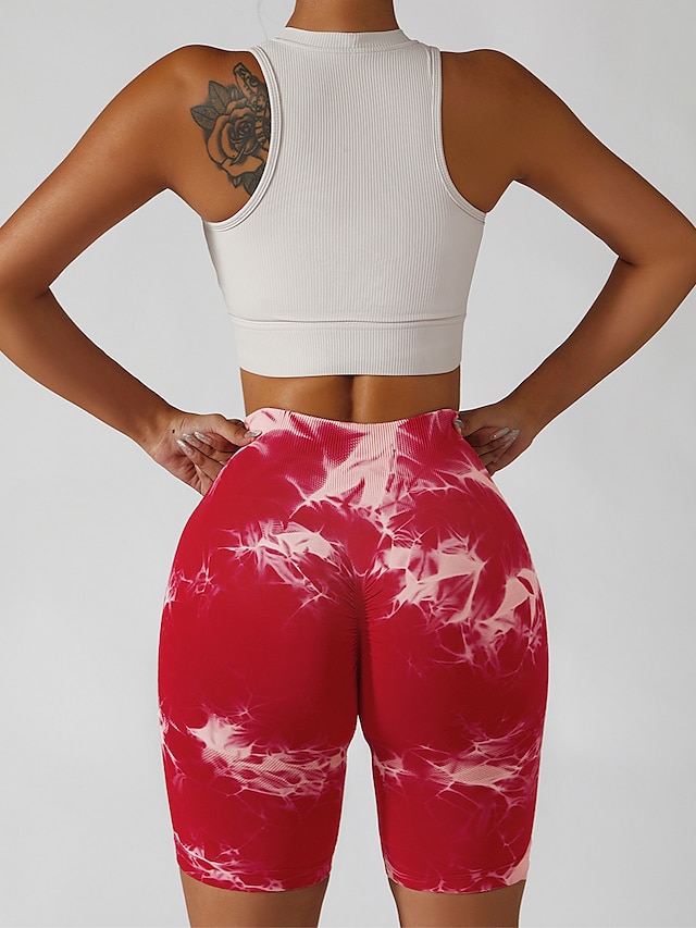 Womens Clothing Womens Bottoms | Womens Fashion Shorts Scrunch Butt Shorts Ruched Butt Lifting Print Short Pants Leisure Sports 