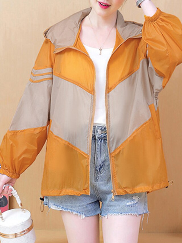 Womens Clothing Womens Outerwear | Womens Casual Jacket Street Daily Going out Spring Summer Regular Coat Regular Fit Breathable