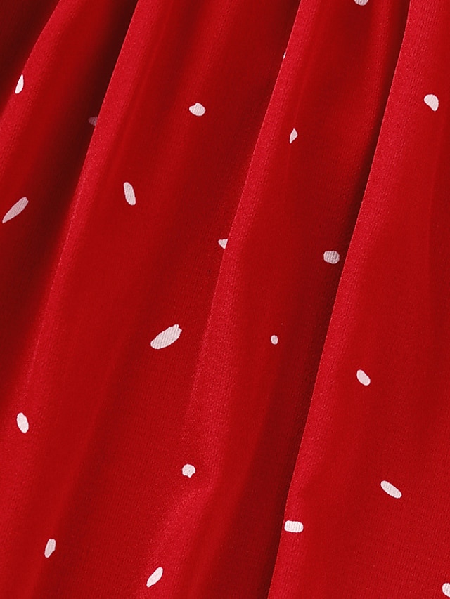 Girls Cotton Polka Printed Summer Dress