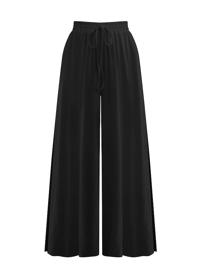 Womens Clothing Womens Bottoms | cross-border popular fashion european and american womens casual loose drawstring trousers side