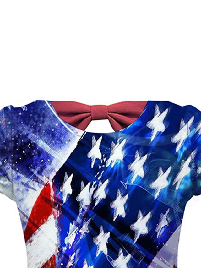 Baby & Kids Girls Clothing | Kids Girls American Independence Day T-shirt & Skirt Skirt Set Clothing Set 2 Pieces Short Sleeve B