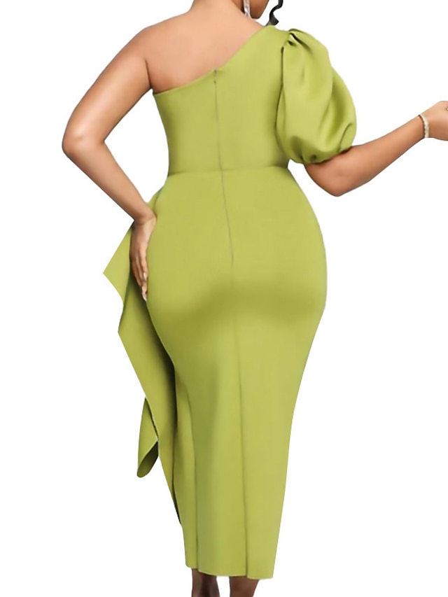 Women‘s Plus Size Curve Elegant Apple Shaped Dress Wedding Guest Party