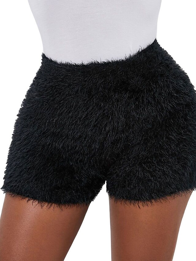 Womens Clothing Womens Bottoms | Womens Fashion Shorts Hot Pants Elastic Waist Short Pants Casual Weekend Micro-elastic Plain Co