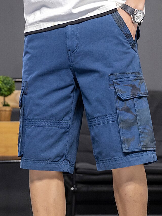 Men's Cargo Shorts Hiking Shorts Military Camo Summer Outdoor Standard