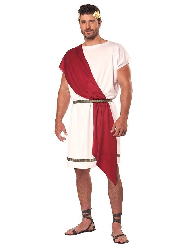 Retro Vintage Ancient Greek Ancient Rome Cosplay Costume Outfits Statue of Liberty Greek Gods Fancy Dress Men's Halloween Carnival Party Bachelorette Party Adults Leotard / Onesie Headwear Waist Belt2