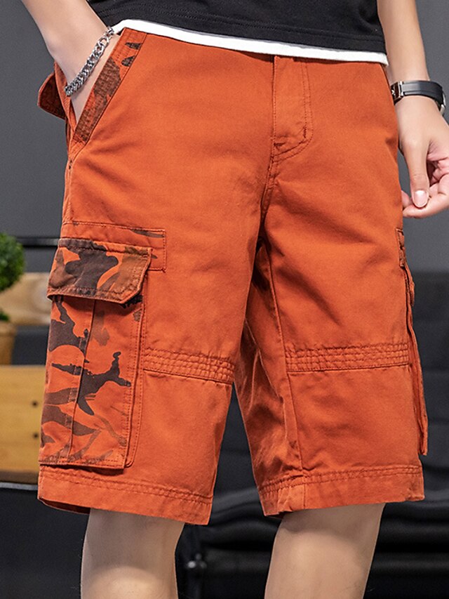Men's Cargo Shorts Hiking Shorts Military Camo Summer Outdoor Standard