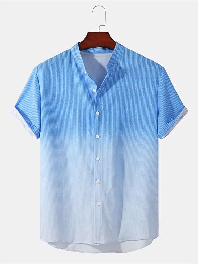Chemise Homme En Lin à Pois, Manches Courtes - Léger, Respirant, Style Casual Printemps/été