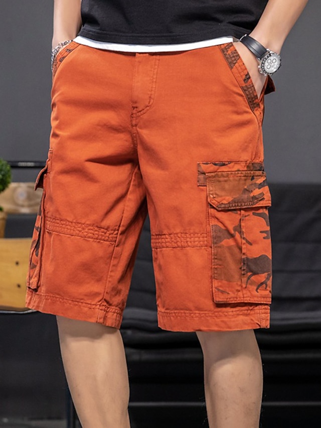 Men's Cargo Shorts Hiking Shorts Military Camo Summer Outdoor Standard