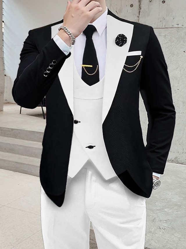  zwart beige bordeaux heren bruiloftskostuums 3-delig plus size effen gekleurd op maat gemaakt enkele rij knopen met één knop 2024