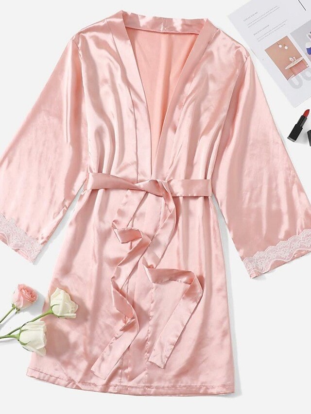 Ladies Sexy Lace-Up Nightgown Temptation Plus Size Bathrobe 2024 - $19.99