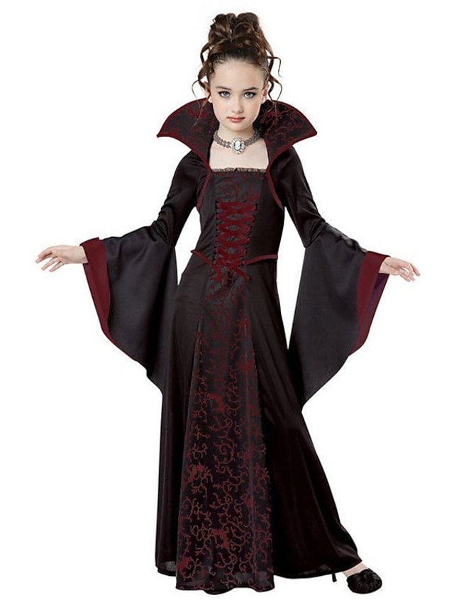 Kids Girls' Dress Graphic Witch costume kids Long Sleeve Party ...
