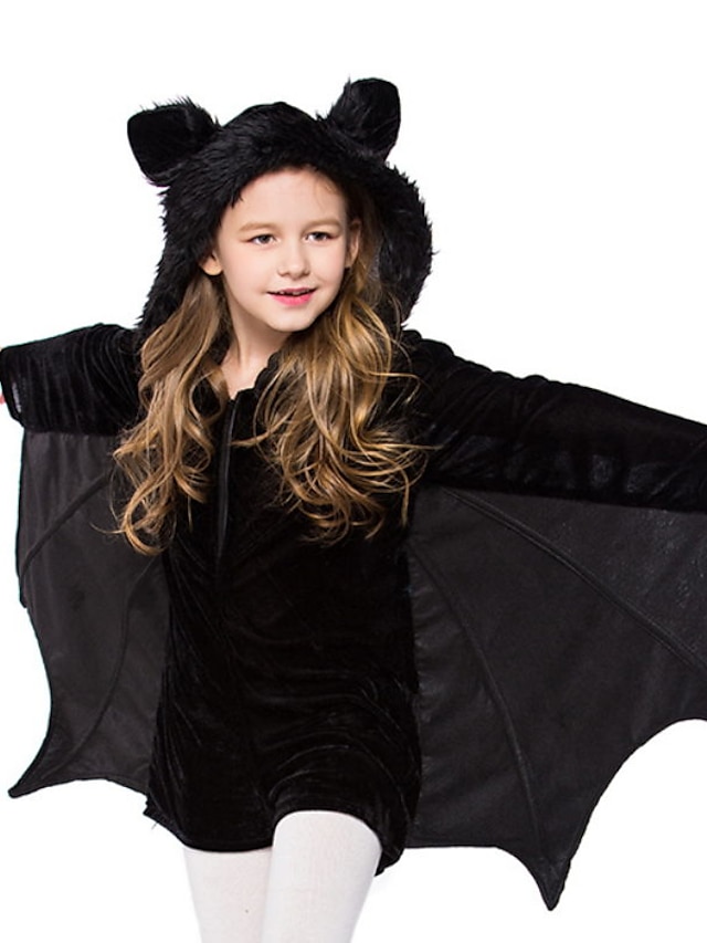 Baby & Kids Girls Clothing | Kids Girls Halloween Clothing Set 2 Pieces Long Sleeve Black Solid Color Patchwork Vacation Cosplay