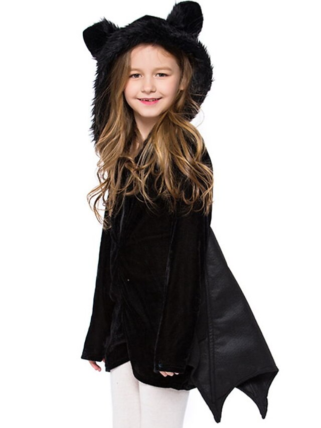 Baby & Kids Girls Clothing | Kids Girls Halloween Clothing Set 2 Pieces Long Sleeve Black Solid Color Patchwork Vacation Cosplay