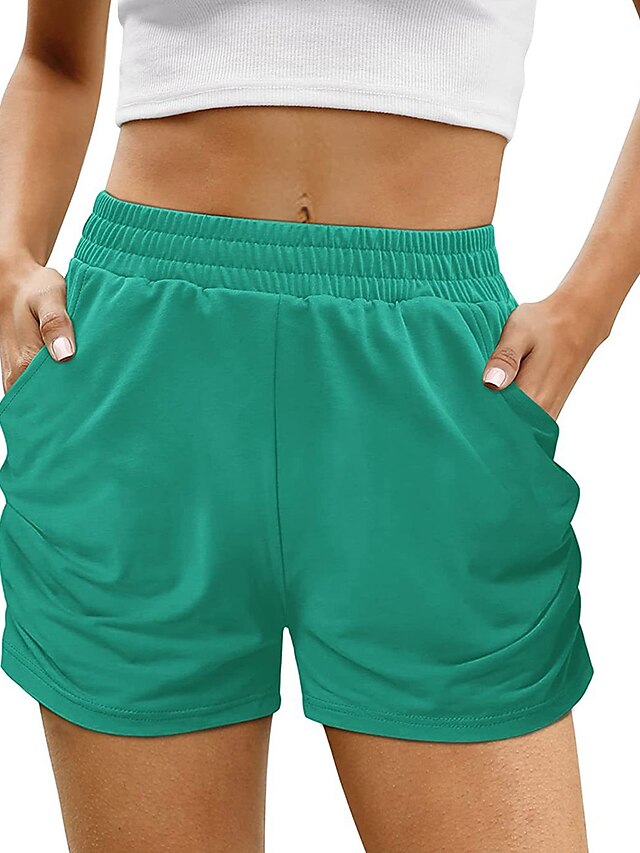 Womens Clothing Womens Bottoms | Womens Casual / Sporty Athleisure Shorts Side Pockets Short Pants Casual Weekend Micro-elastic 