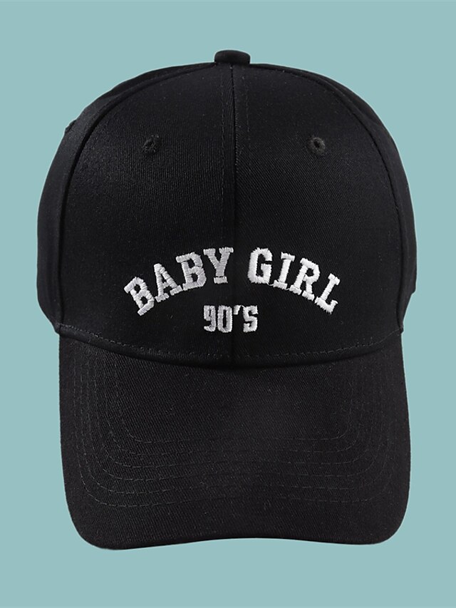 Womens Clothing Womens Accessories | Womens Modern Baseball Cap Street Sport Daily Embroidery Letter Black Hat Windproof Dustpro