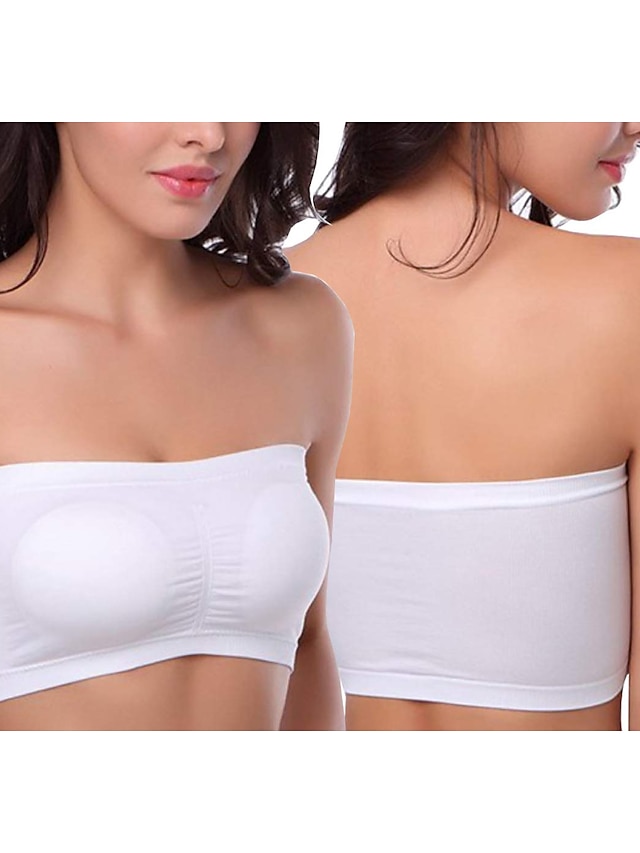  naadloze bandeau-bh plus size strapless stretchy tube top bh met uitneembare pads voor dames