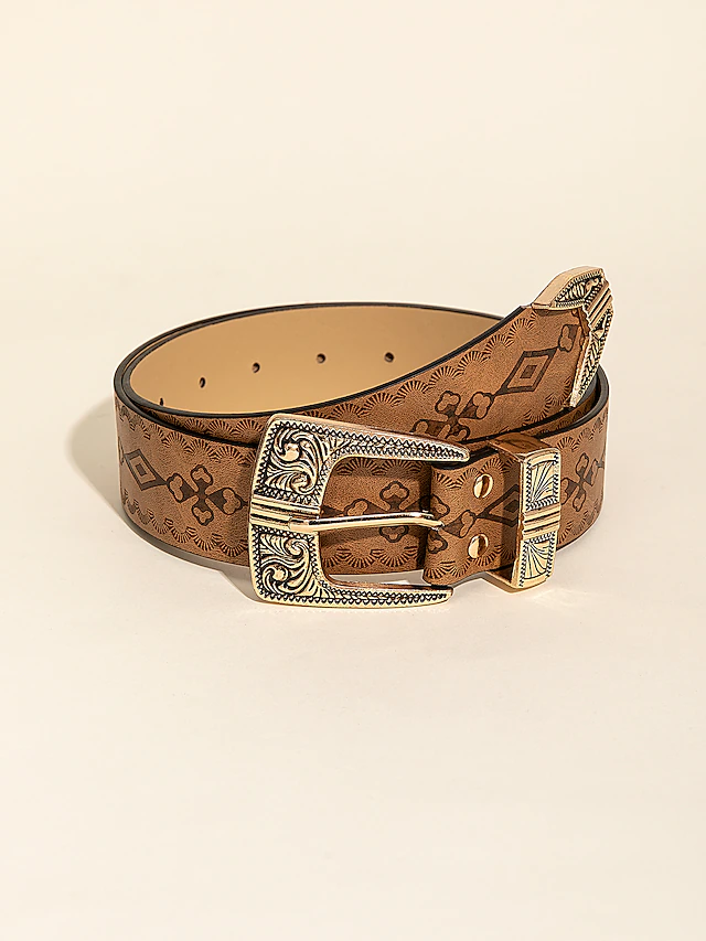 Women's Belt PU Brown Waist Belt Holiday Weekend Pure Color / Vintage / Spring / Summer / Fall / Winter 6