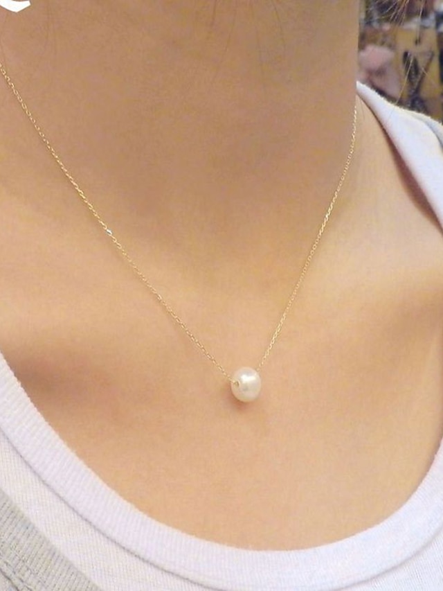  1PC Necklace For Women's Pearl White Daily Alloy Classic
