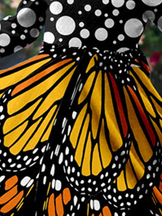 Girls' 3D Animal Butterfly Dress Long Sleeve 3D Print Fall Winter ...