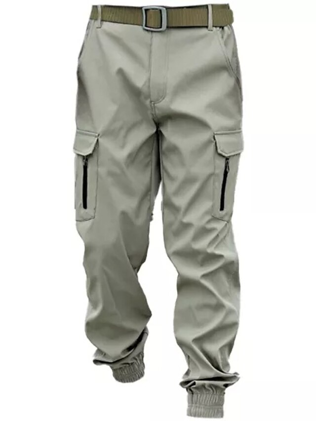  Men's Tactical Cargo Pants Work Pants Stretch Wear-resistant trousers with multi pocket spring and autumn sports  outdoor elastic cuff joggers casual overalls camouflage pants without belt