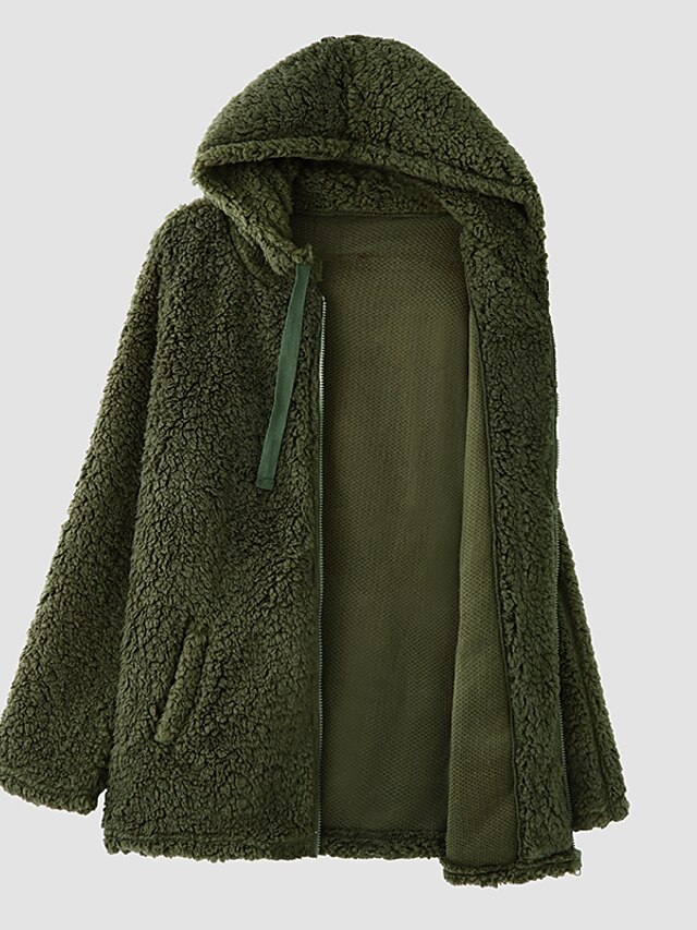 Women's Teddy Coat Sherpa Jacket Fleece Jacket Regular Full Zip Short ...
