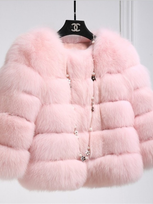 Fur-Trimmed Coat main image 1