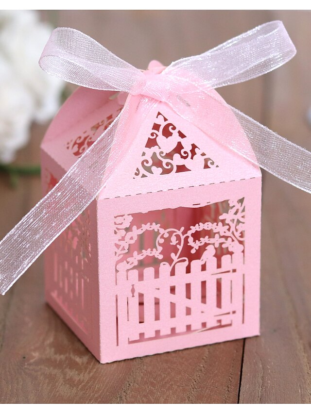 Свадьба Креатив Подарочные коробки Нетканая бумага Ленты 100шт