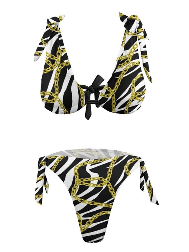 Women's Swimwear Bikini 2 Piece Normal Swimsuit Halter Open Back